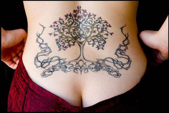 OK, now look at 15 craziest tattoos that I found is a photo of Wendel Swan's plumber, displaying a tree tattoo on